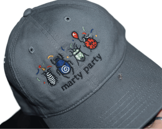 Marty on the Marty Party Hat