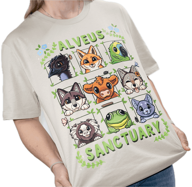 Lindsay wearing the Ambassador Faces T-Shirt